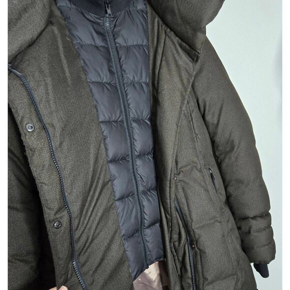 Soia & Kyo Down Puff Coat Size Small Double Zip Up Hooded Warm - Picture 3 of 8